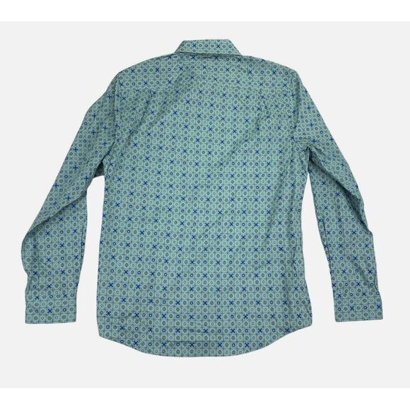 Club Room Mens Lopin Foulard Collared Blue Button Down Shirt Blue Small NWT - Picture 3 of 4